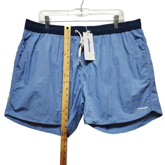 Maamgic Mens Swimming Shorts Size XXL Blue Quick-Dry Elastic Waistband - Picture 4 of 7